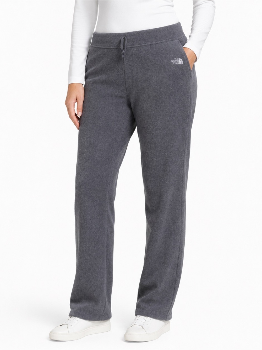 The North Face Women’s TKA 100 Gray Fleece Straight Leg Pants Size Medium